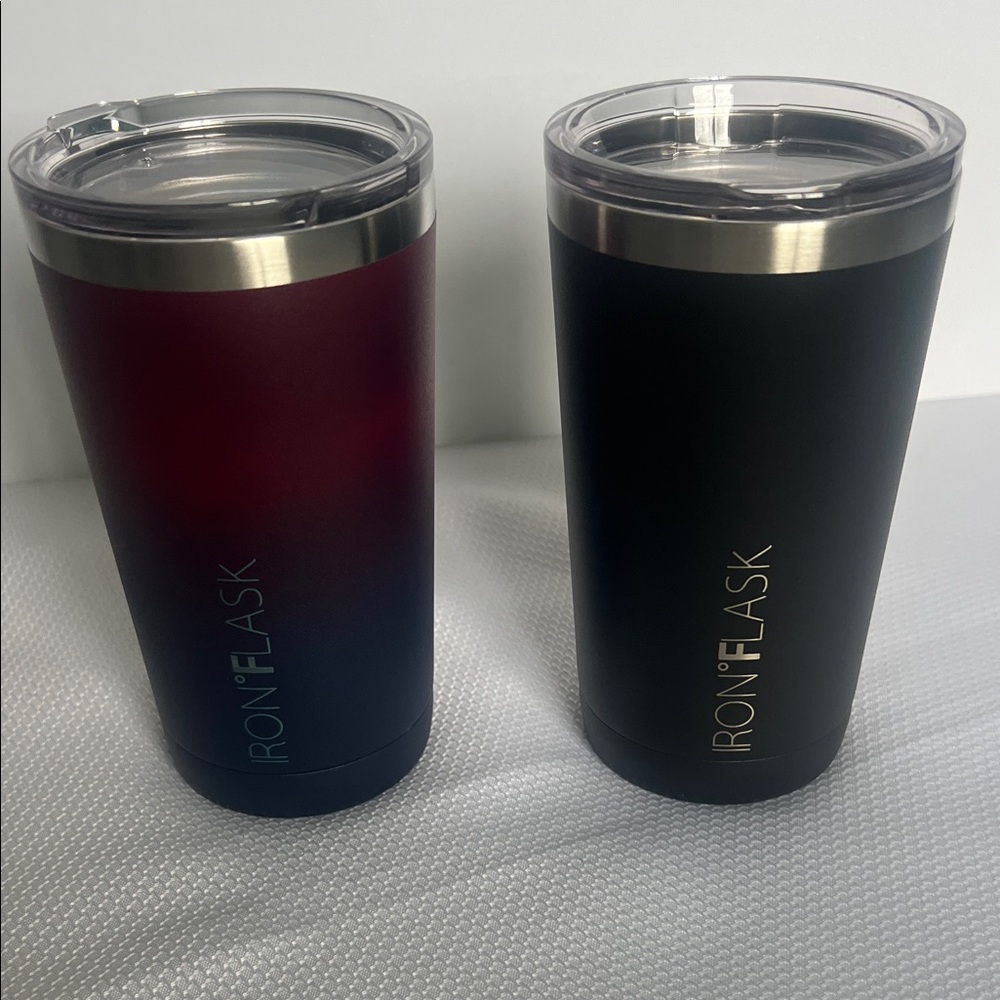 Iron Flask Insulated Tumblers - Red and Black 16 oz